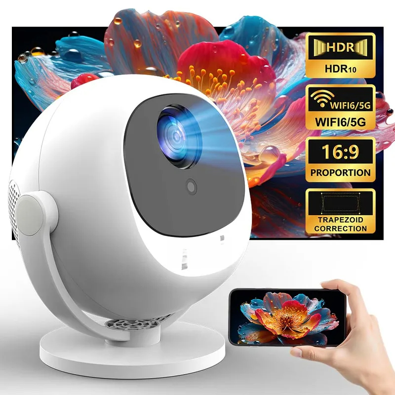 Home Cinema Mini - 4K Mini Projektör, Taşınabilir, Ultra HD,