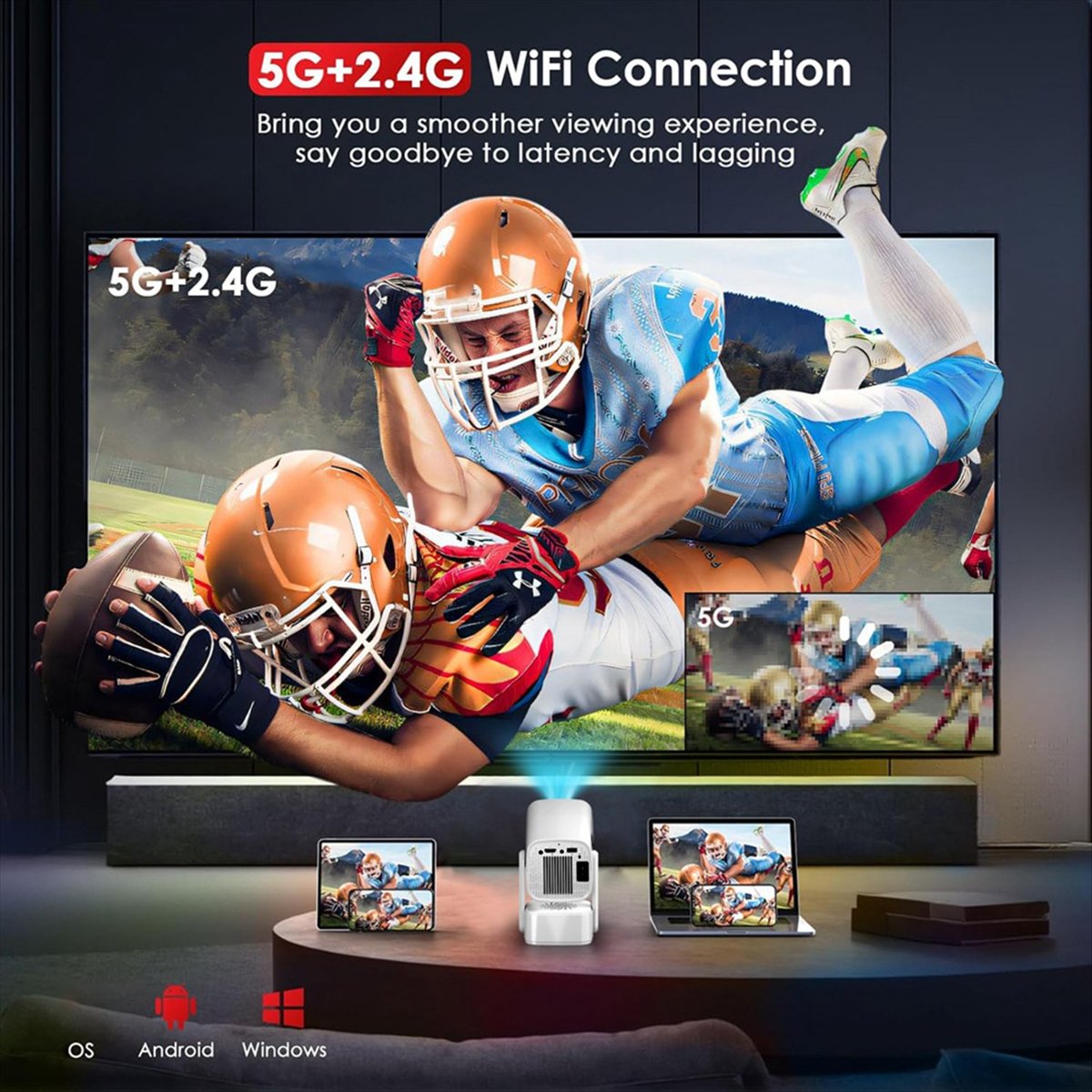 Home Cinema Mini - Top Y7S Mini Akıllı Projektör 4K
