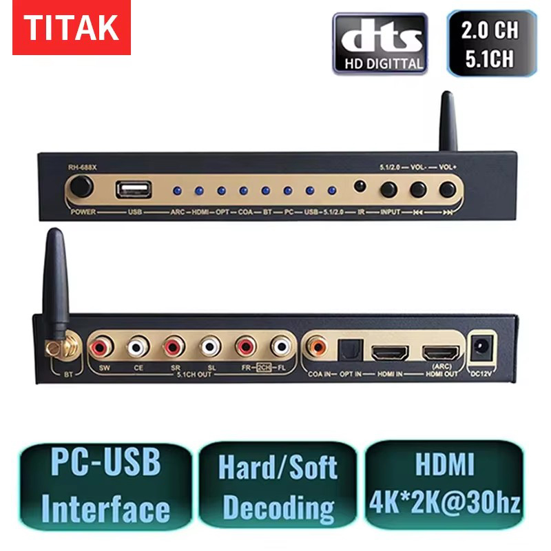 Surround Sound Decoder - HDMI uyumlu Ses Çıkarıcı DTS Dijital