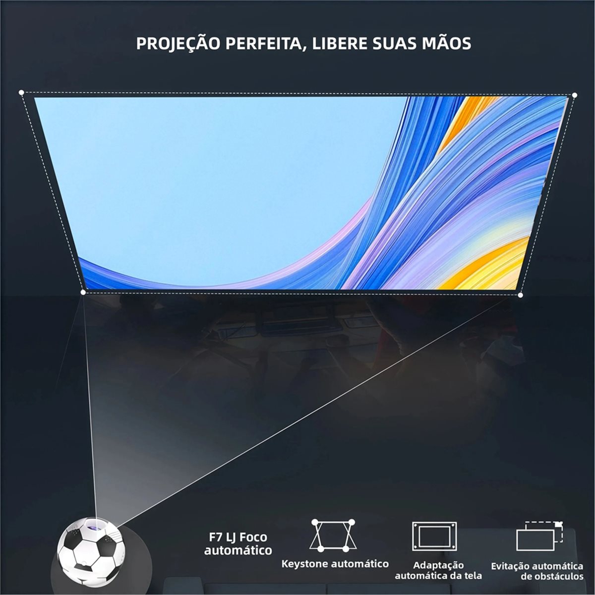 Home Cinema Mini - A73T Q8 Taşınabilir Mini Projektör 4K