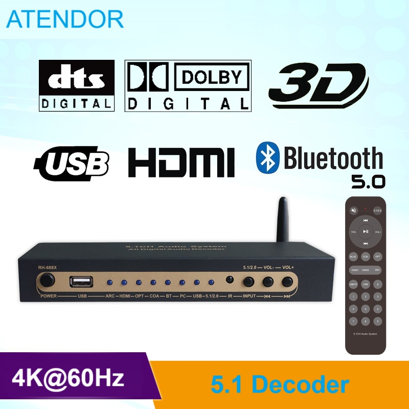 Surround Sound Decoder - DTS Dolby Digital Audio 5.1 Dekoder