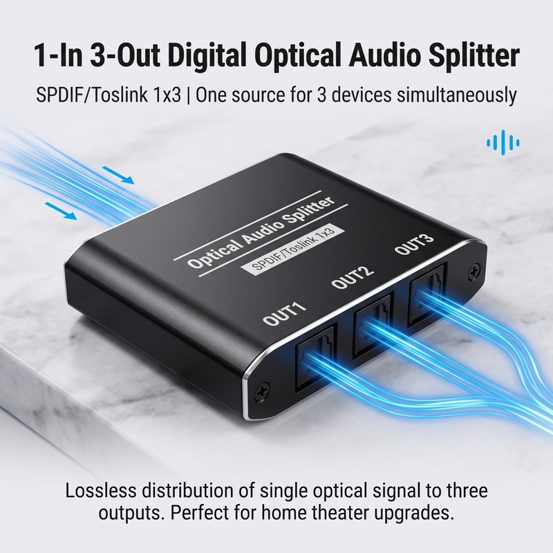 1 Giriş 3 Çıkış Optik Ses Dağı - Surround Sound Decoder incelemesi ve fiyatı