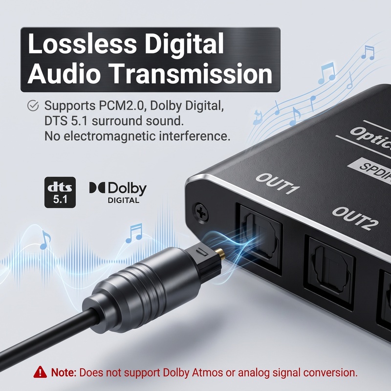 1 Giriş 3 Çıkış Optik Ses Dağı - Surround Sound Decoder incelemesi ve fiyatı