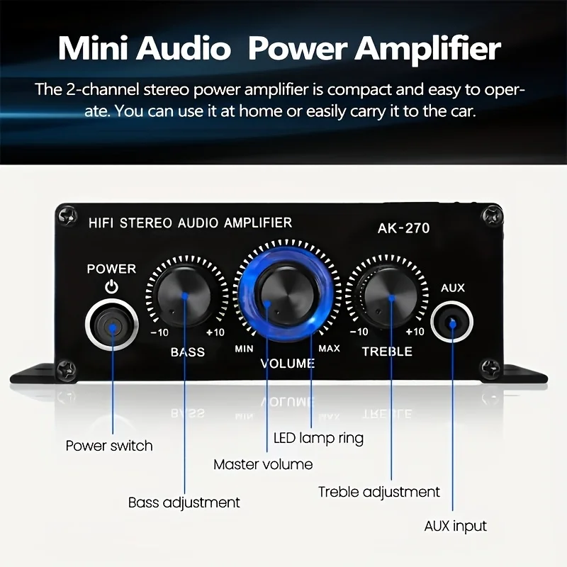 AK-270 400W Mini Güç Amplifika - Home Cinema Mini incelemesi ve fiyatı